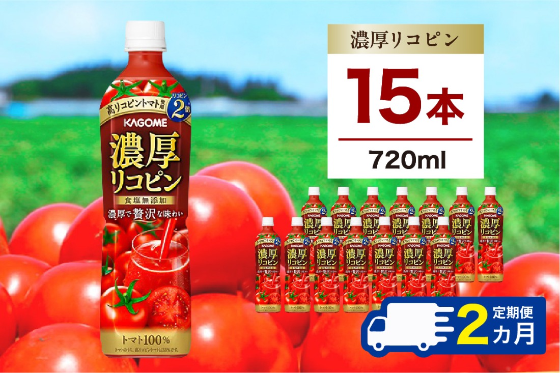 ns111-033 【定期便2ヵ月】カゴメ 濃厚リコピン 720ml 15本