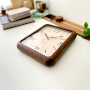 KATOMOKU muku clock 20≪km-133WARC≫ 電波時計(ウォールナット)【C-47-W】