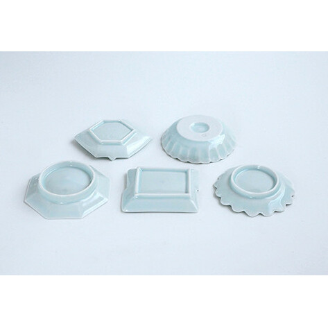 有田焼 青白磁おてしょ皿5枚セット 金照堂 A25-338_イメージ5