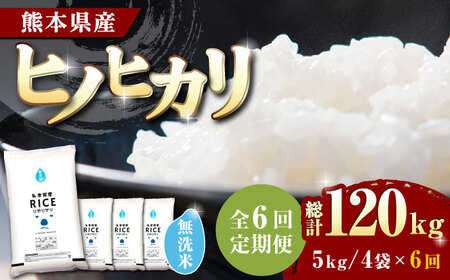 〈令和7年度産米〉 【全6回定期便】 ヒノヒカリ 無洗米20kg【株式会社 農産ベストパートナー】 令和7年産 [ZBP119]