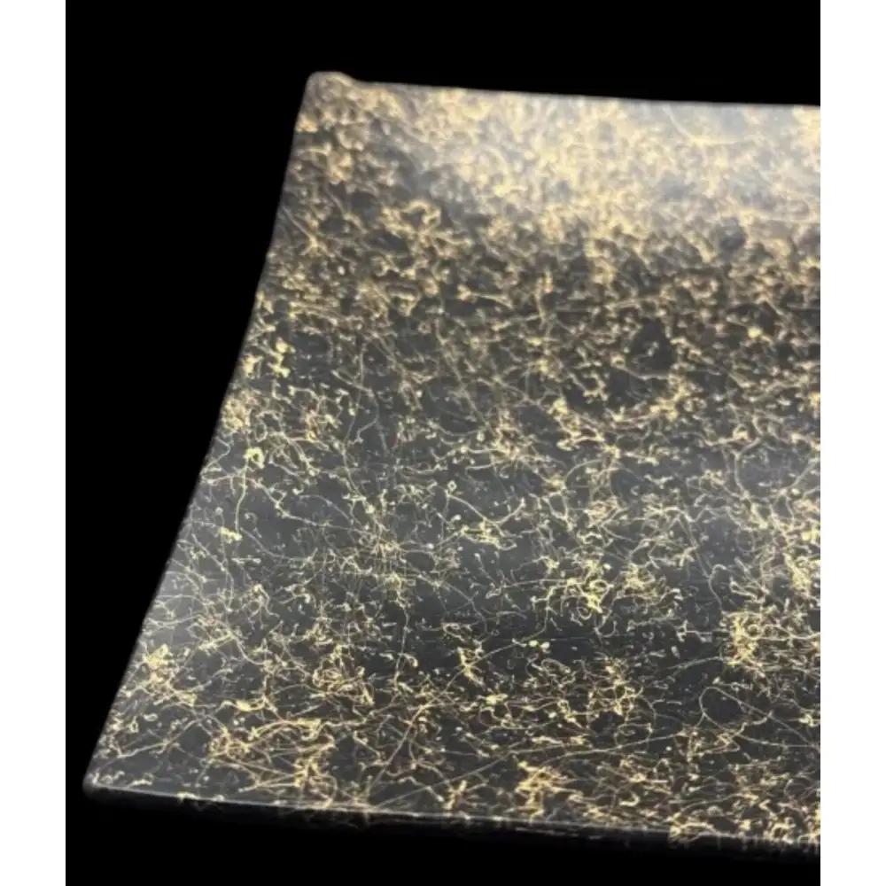 波スクエアプレート L 乱糸(マット仕上げ)漆黒［NF125］