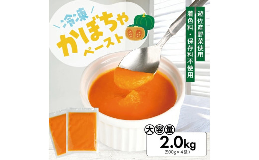 1184KB2000G　冷凍かぼちゃペースト2.0kg(500g×4袋)