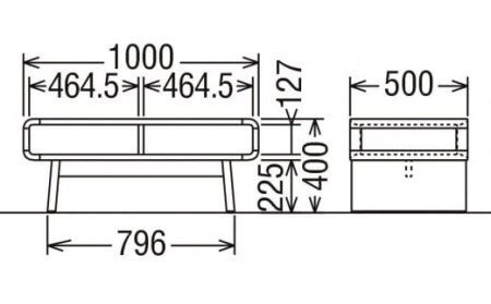 [幅1000] カリモク家具『テーブル』TU3970 [1056]