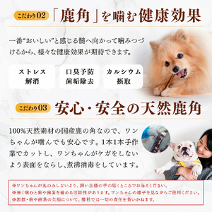 【中型犬用】鹿肉おやつ・鹿角3点セット [オイシクテ](スライスジャーキー20g、リブジャーキー20g、鹿の角ドッグガムMサイズ）無添加（国産鹿を贅沢に熟成)岩手県産鹿肉100% 犬 いぬ おもちゃ 