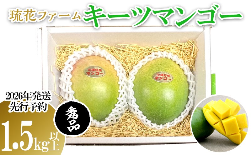 
                  【2026年発送先行予約】キーツマンゴー秀品1.5kg以上 沖縄 おきなわ 秀品 贈答用 先行予約 ふるさと納税 送料無料 甘味 糖度 おいしい お土産 キーツ 果物 くだもの 果実 1.5キロ 箱入り 食べ物 フルーツ マンゴー
                