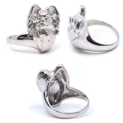 ふるさと納税 南アルプス市 純プラチナ製(Pt999) 『パピヨン』リング 20号 |  | 03