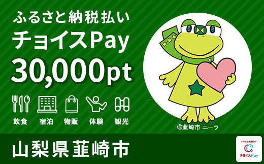 
宿泊・食事・温泉・お買物に使える！韮崎市 チョイスPay 30,000ポイント【会員限定のお礼の品】
