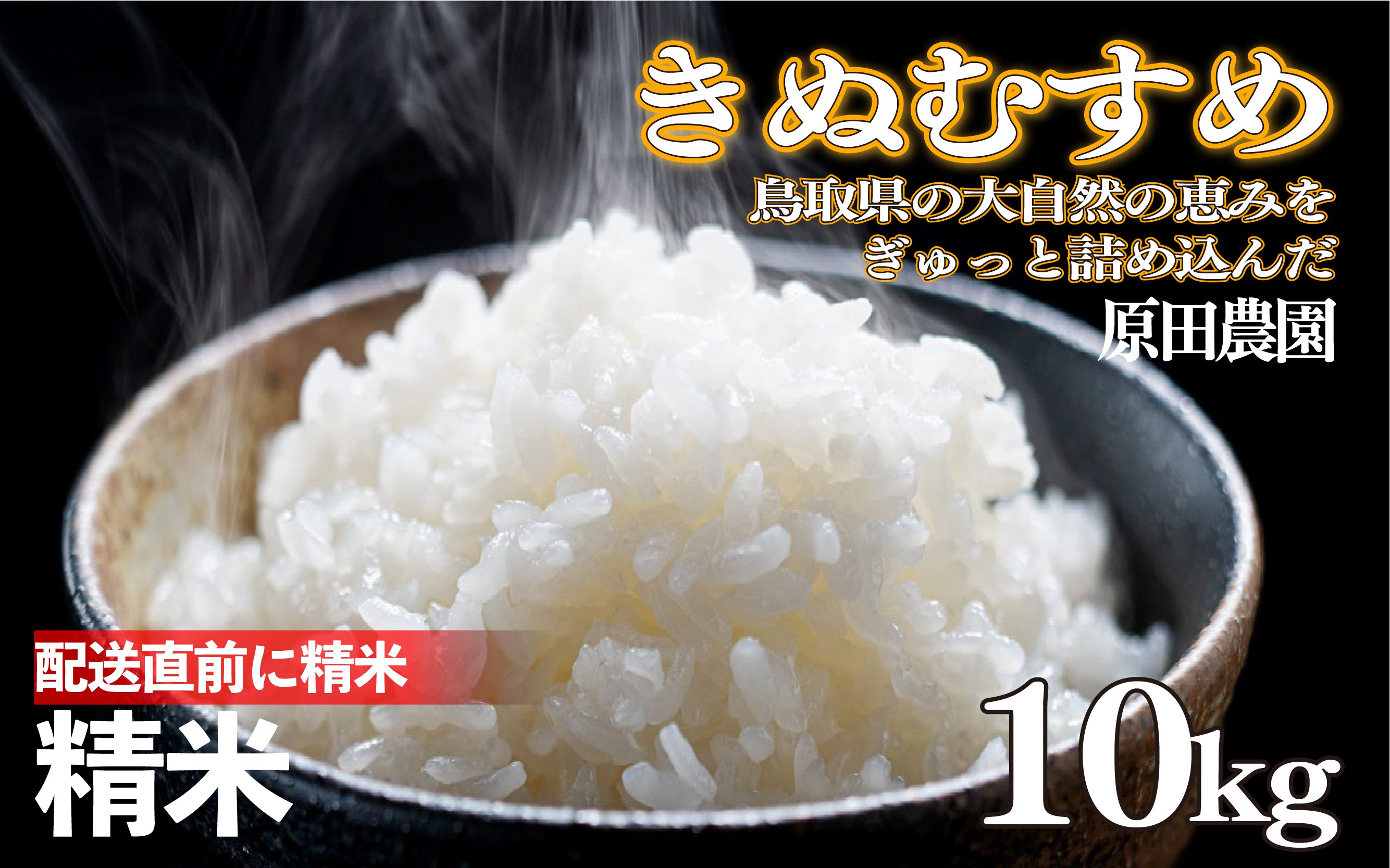 
                  令和7年産 原田農園きぬむすめ精米 10kg｜鳥取県産 令和7年 2025年産 お米 精米 原田農園 やまのおかげ屋【31035】
                