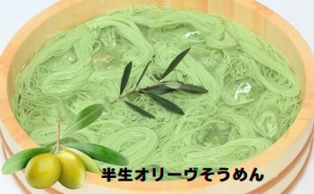 【 小豆島 】オリーヴの森 半生オリーヴそうめんと瀬戸内レモン香る 贅沢だしつゆセット 半生 そうめん 素麺 麺 麺類 レモン 檸檬 爽やか オリーブ だしつゆ ヘルシー 健康 国産 香川 香川県 土