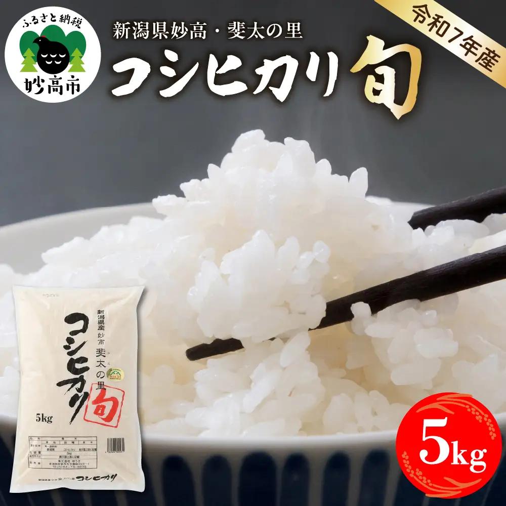 【2026年7月中旬発送】令和7年産　新潟県妙高産斐太の里コシヒカリ「旬」5kg