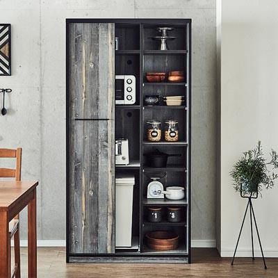 ふるさと納税 筑後市 幅92.7cm引き戸食器棚 L.A.【カラー:ブルックリン】 |  | 02