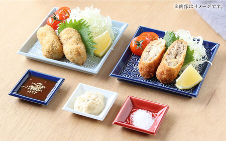 【波佐見焼】麻彫り　レリーフ　角皿　中 青磁　2枚セット　食器 皿【翔芳窯】[FE420]