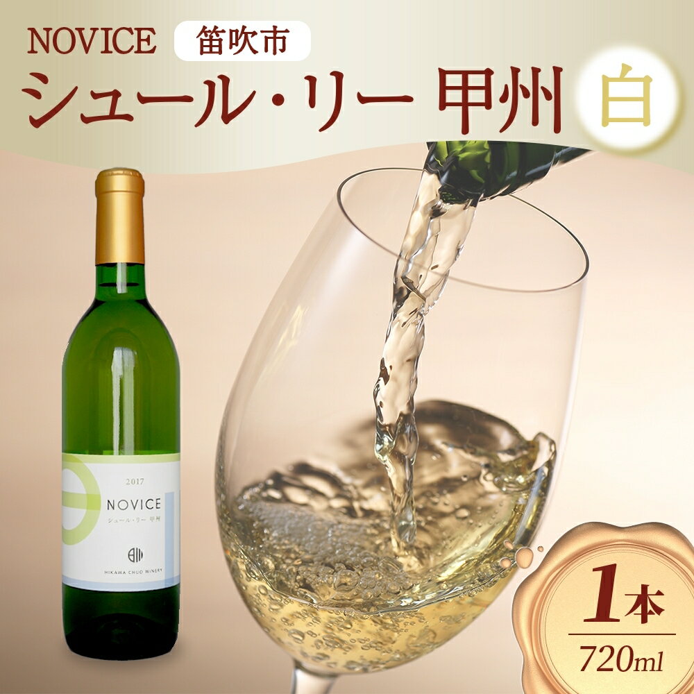 【ふるさと納税】白ワイン NOVICEノヴィス シュール・リー 甲州 720ml×1本 フルボトル 辛口 日川中央葡萄酒 山梨県 笛吹市 ふるさと納税 ワイン 甲州 白ワイン 酒 果実酒 ギフト 家飲み パーティー のし 名入れ不可 送料無料 山梨県 笛吹市 177-7-11
