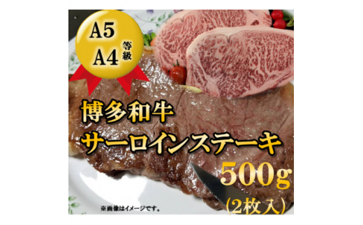 
＜A5A4等級使用＞博多和牛サーロインステーキ用500g(2枚入)(吉富町)【1330184】
