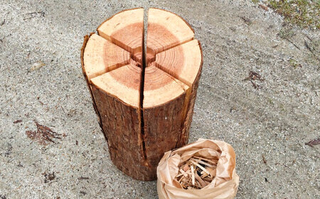 雲南市産スウェーデントーチ（着火チップ付）スギ・ヒノキ キャンプ 焚き火 調理 着火簡単 長時間燃焼 島根県雲南市/合同会社グリーンパワーうんなん[AIBL009]