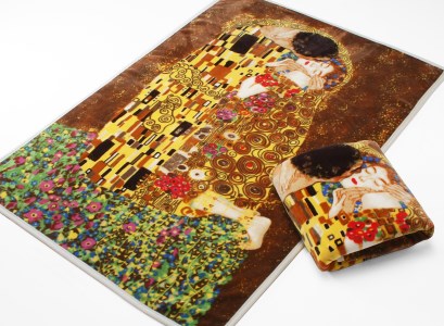 アートブランケット『接吻』クリムト「シングル」[1670]◇
