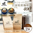 【ふるさと納税】 心のこもった自家焙煎珈琲豆400g (豆200g×2袋)(oinaiブレンドとメキシコ（デカフェ）の詰合せ)ふるさと納税 コーヒー豆 珈琲 自家焙煎 ブレンド メキシコ セット 京都府 長岡京市 NGAN05