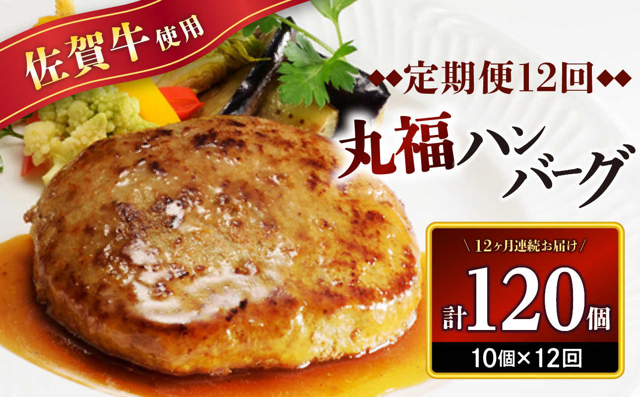 丸福・ハンバーグ10個定期便（12回）