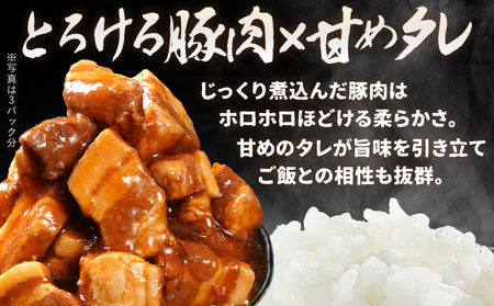 豚角煮セット 1.68kg 豚 角煮 豚の角煮 ほろほろ 甘タレ 弁当 ごはん おかず お酒 おつまみ 小分け パック 柔らかい とろける レンジ 簡単 福岡県 福岡 九州 グルメ お取り寄せ