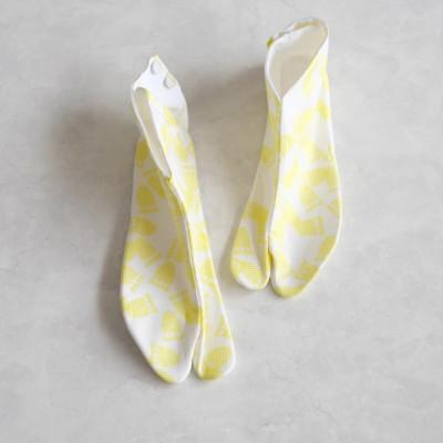 ふるさと納税 丹波篠山市 青山足袋(半足袋、商標登録済こはぜ2枚付き)カラー:黄色(23.0cm)