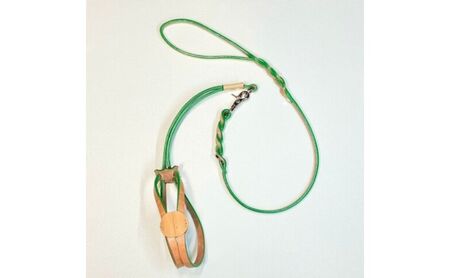 本革リードとスライドコントロールハーネスセット（超小型～中型犬まで使えます） ペット用品 ペットグッズ 犬用品 お散歩グッズ 小型犬 フリーサイズ ハンドメイド 牛革製  レッド