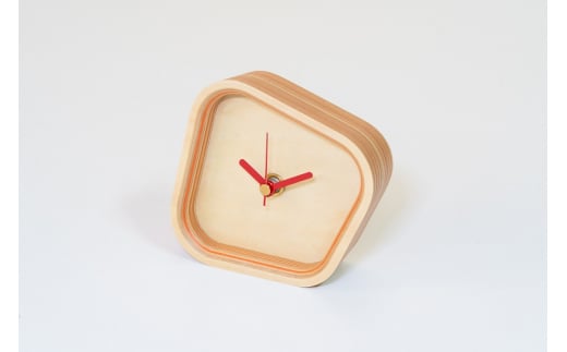 【ウッドデザイン賞受賞】 木製 時計 rotation orange 北海道 芦別市 滝澤ベニヤ [№5342-0072]