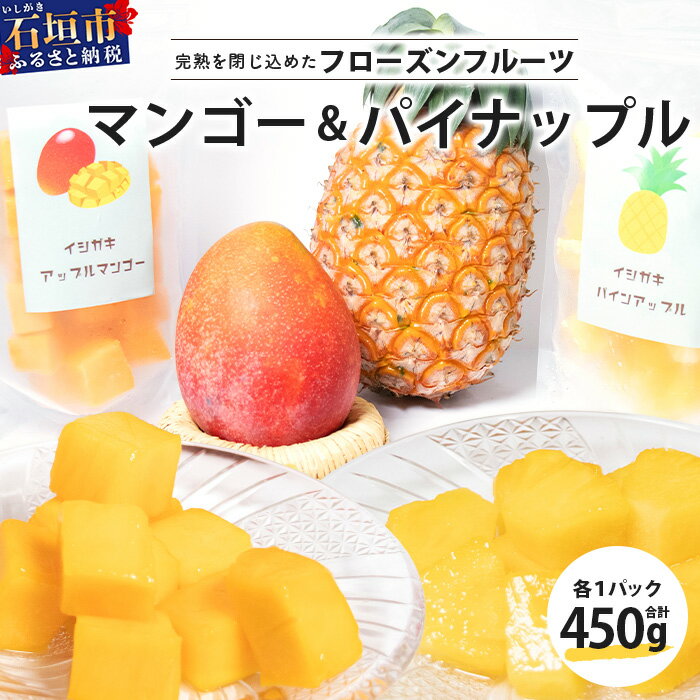 【ふるさと納税】お徳用フローズンカットフルーツ 冷凍マンゴー200g 冷凍パイナップル250g パイン 南国フルーツ 冷凍フルーツ 果物 沖縄県石垣市 送料無料 KP-104