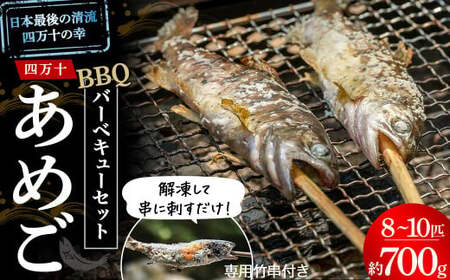 【予約受付】子どもが喜ぶバーベキュー！清流育ちの四万十あめご （約700g）【BBQ専用竹串付き】 おつまみ バーベキュー BBQ アウトドア アメゴ アマゴ  魚 魚介 川魚 塩焼き 小分け あまご