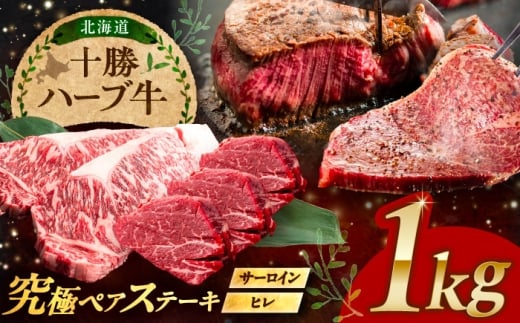 北海道 十勝 ハーブ牛 サーロイン ヒレ ステーキ セット 1kg （500g×2） 《足寄町》【株式会社ノベルズ食品】 [BEAQ056] 牛肉 牛 肉 にく ニク サーロイン ひれ ヘレ ステーキ 国産 道産 北海道産 十勝 冷凍 冷凍配送 62000 62000円