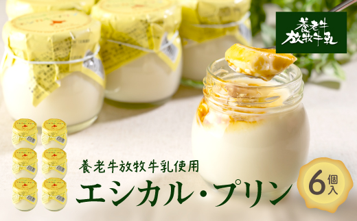 養老牛放牧牛乳使用エシカル・プリン×6個【1301301】