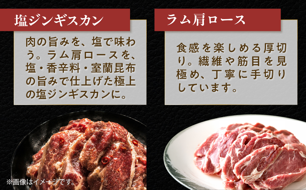 【3ヶ月定期便】塩ジンギスカン500g×1 ラム肩ロース500g×1 セット MROA273