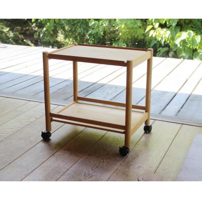 ふるさと納税 高山市 オークヴィレッジの上品な佇まいのキャスター付きリビングワゴン〔国産材　木製家具〕　TR4405