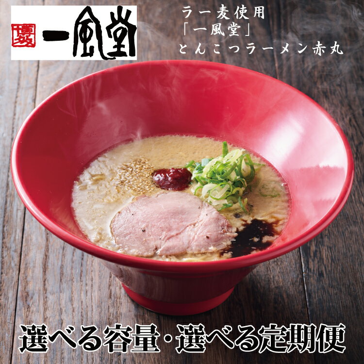 【ふるさと納税】一風堂赤丸ラー麦麺セット とんこつ ストレート 有名 専門店 本場 豚骨スープ【豚骨ラーメン】（選べる容量）