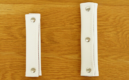 No.234-10 PVCレザーバッグ持ち手カバー「motte」4個セット　Sサイズ（ピンク）