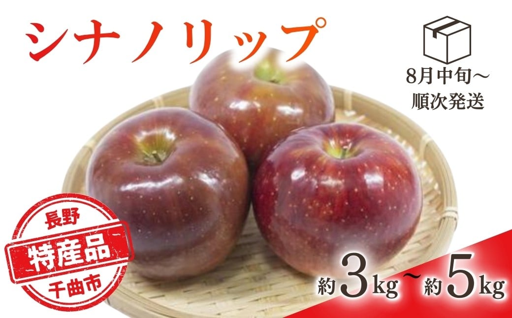 
                  【2026年先行予約】りんご シナノリップ(長野県オリジナル品種) 約3kg / 約5kg | りんご 林檎 リンゴ 信州りんご 長野県 千曲市
                