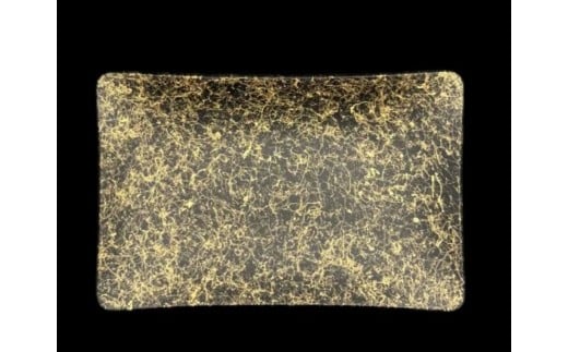 角小皿 乱糸(マット仕上げ) 漆黒 ［NF139］