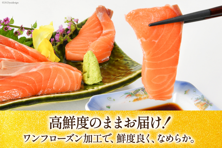 ノルウェー産 アトランティックサーモン 総重量800g(正味重量680g) [カネダイ 宮城県 気仙沼市 20564320] 魚 魚介類 アトラン サーモン 刺身 小分け 鮭 レビューキャンペーン