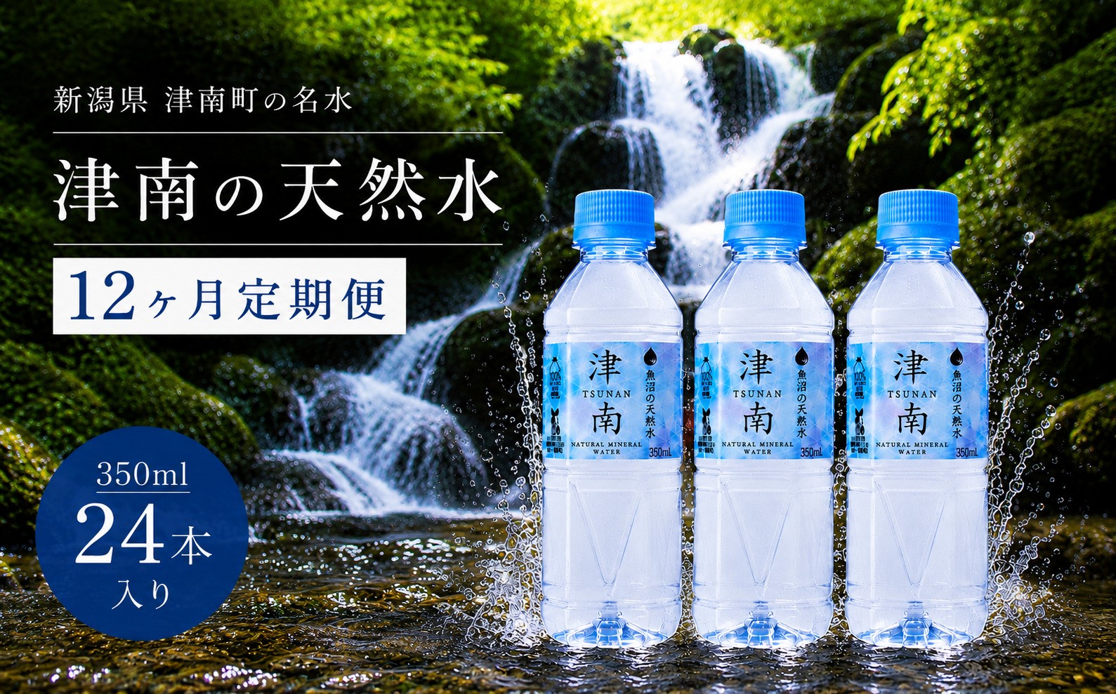 
                  【12ヶ月定期便】水 350ml × 24本 津南の天然水 | ミネラルウォーター 軟水 ペットボトル 国産 新潟  飲料水 天然水  備蓄 防災 新潟県 津南町
                