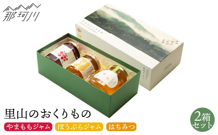 
            【贈り物にピッタリ！】里山のおくりもの 2箱 やまもも ぼうぶらのジャム 蜂蜜＜株式会社南畑ぼうぶら会議＞那珂川市 [GBL002]
          