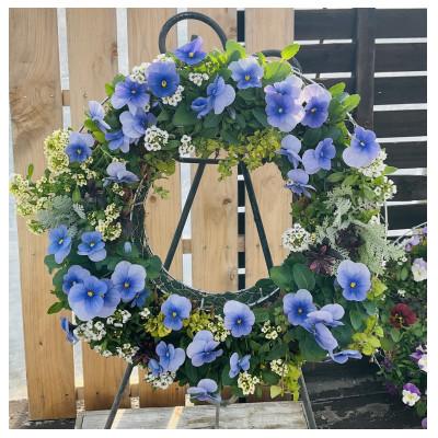 ふるさと納税 上郡町 季節のお花の寄せ植えリース35センチ |  | 02