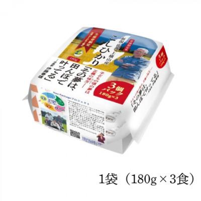 ふるさと納税 佐渡市 【毎月定期便】新潟県佐渡産コシヒカリ　パックご飯180g×36個【産地・生産者限定米】全3回 |  | 01