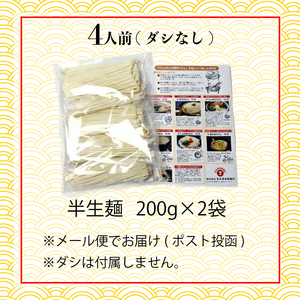 讃岐うどん 半生 4人前 ダシなし さぬきうどん