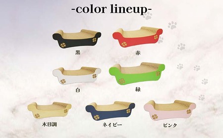 猫の爪とぎ　ゆったりベッド（カラー：木目調）
