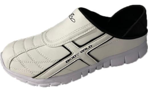 紳士用キックバックシューズ　BMH1791（ホワイトブラック、L）