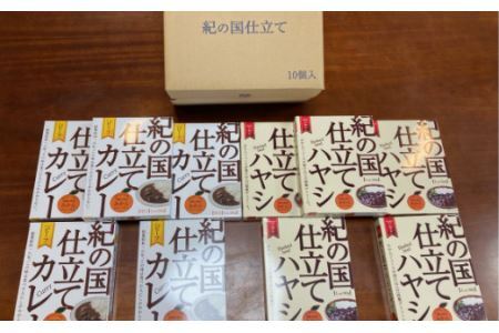 紀の国仕立て食べ比べセット【ビーフカレー：5個　ハヤシライス：5個】(B673-1)