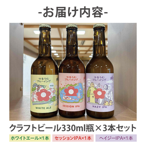 【数量限定】ゆるうむブルーイング クラフトビール お試し3本セット【セッションIPA・ホワイトエール・ヘイジーIPA】（JJ-3）