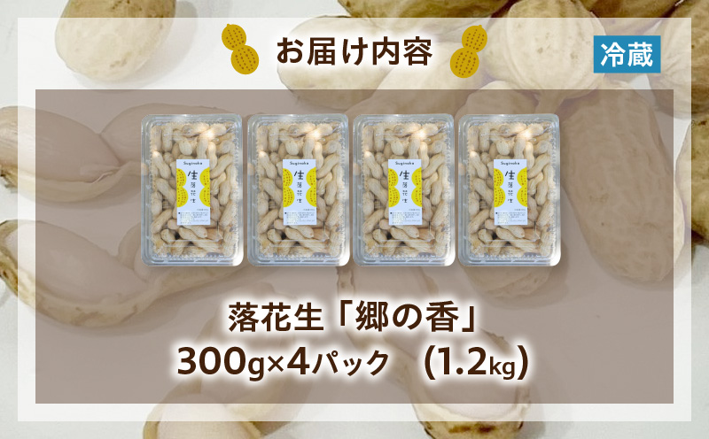 《2027年7月～発送》塩茹で専用！生落花生『300g×4パック』・S062-115