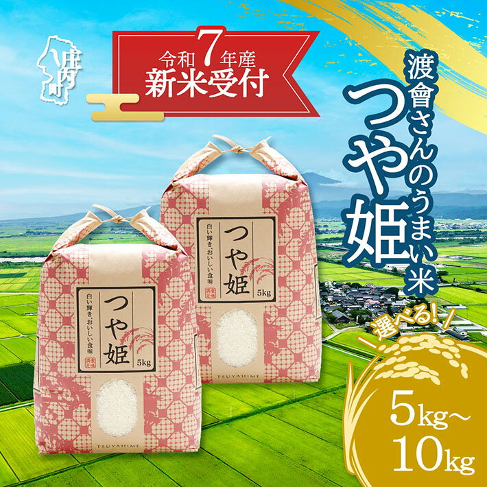 【ふるさと納税】【新米受付 10月発送】R7年産 渡會さんのうまい米！つや姫 選べる内容量！ 5kg/10kg（入金期限：2025.9.15）新米 新米予約 先行受付 令和7年産米 米 ふるさと納税 山形県