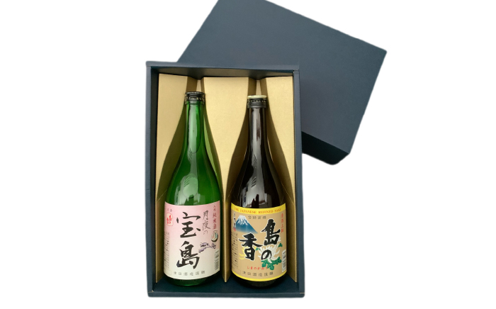【お中元対象】島の地酒！【日本酒飲み比べセット】純米 月夜の宝島 上撰 島の香 日本酒 江田島市/津田酒造株式会社 [XAK008]