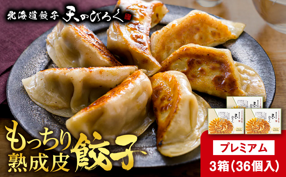 北海道餃子天のびろく プレミアム12粒入 3箱